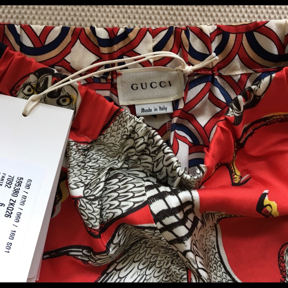 Authentic Gucci Kids Signature RedBlue Pants Size6